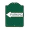 Signmission Designer Series Parking W/ Left Arrow, Green & White Aluminum Sign, 18" x 24", GW-1824-24372 A-DES-GW-1824-24372 - alternate 1
